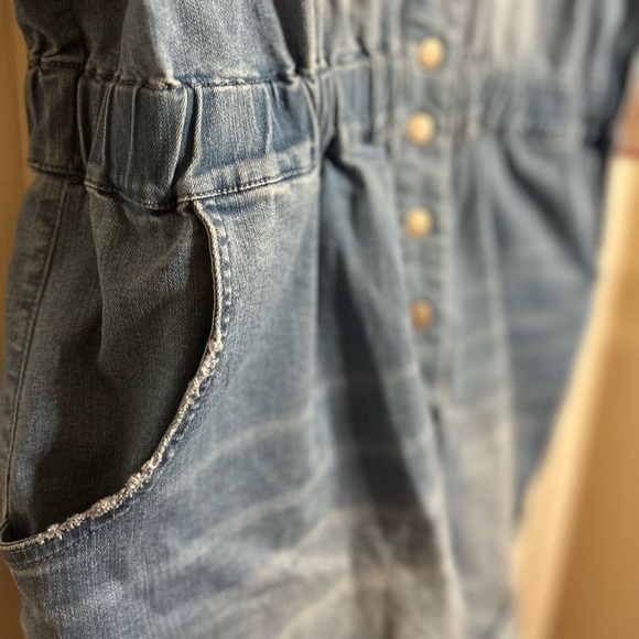 LIKE NEW A Beautiful Soul stretch waist denim romper size 3X. - Picture 5 of 6